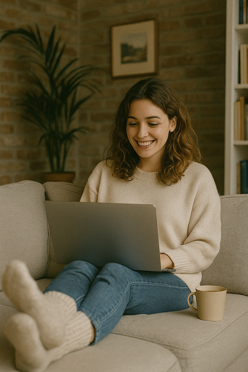 Solo-Selbstständige am Laptop